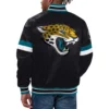 Jacksonville jaguars home game satin varsity jacket black