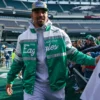 Jalen hurts philadelphia eagles green white jacket