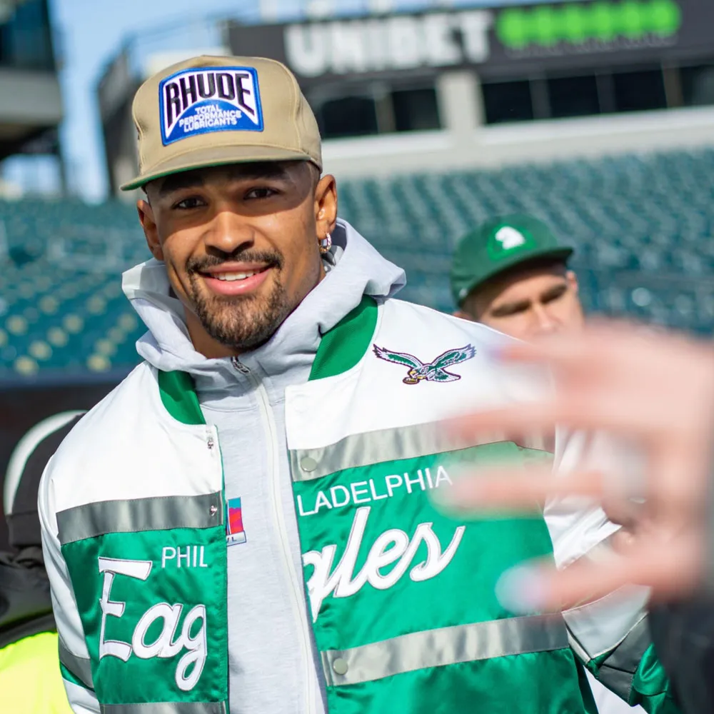 Jalen hurts philadelphia satin jacket