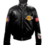 Los Angeles Lakers Full Leather Black Bomber Jacket