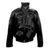 Jeff hamilton los angeles lakers full black leather jacket 3