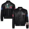 Jeff hamilton super bowl lvii full snap black leather jacket 3