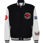 Toronto Raptors Black Wool/Leather Jacket