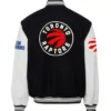 Jeffhamilton x toronto raptors blackwhite wool leather varsity jacket 2