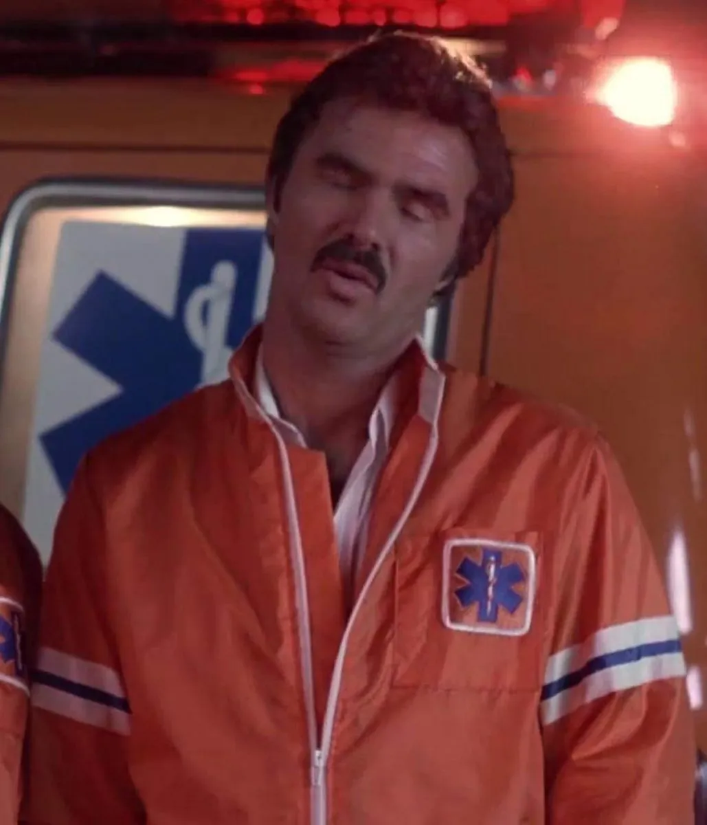 Jj run burt reynolds orange satin jacket