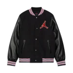 Jordan Women's Black Wool/Leather Jacket