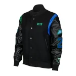 Jordan x Aleali May Black Wool/Leather Jacket