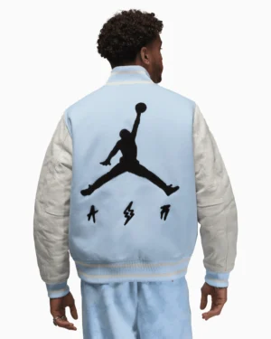 Jordan x j balvin whiteblue varsity jacket 2