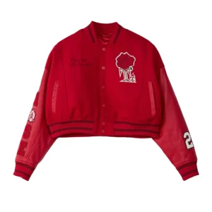 Jordan x teyana taylor womens red varsity jacket 1