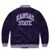 K state willie wildcat full snap vintage varsity jacket navy 1 1