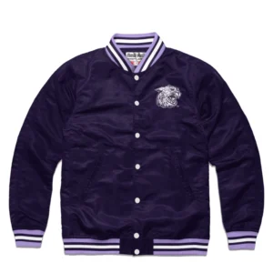 K state willie wildcat full snap vintage varsity jacket navy 1