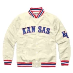 Kansas State Wildcats Full-Snap Cream Satin Jacket