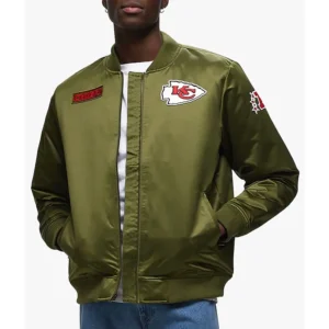 Kansas city chiefs bomber green jacket