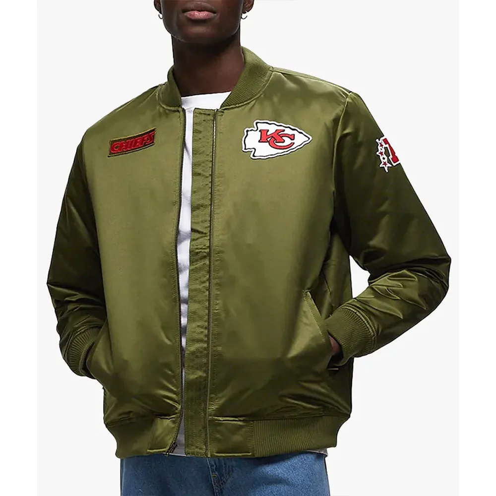 Kansas city chiefs bomber green jacket