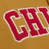 Kansas city chiefs browncream dusted hooded front logo detail
