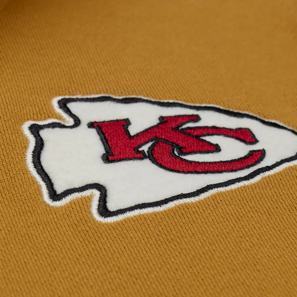 Kansas city chiefs browncream dusted hooded team logo