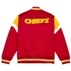 Kansas city chiefs cooperstown full snap satin varsity jacket 2