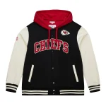 Kansas City Chiefs Courtside Hooded Wool/Leather Jacket