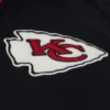 Kansas city chiefs courtside hooded varsity patch logo
