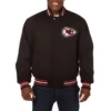 Kansas city chiefs handmade wool jacket black 1