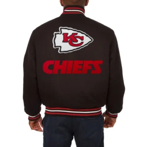 Kansas city chiefs handmade wool jacket black 2