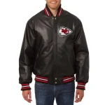 Kansas City Chiefs Full Leather Black Varsity Jacket
