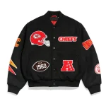 Kansas City Chiefs Pennant Black Wool Jacket