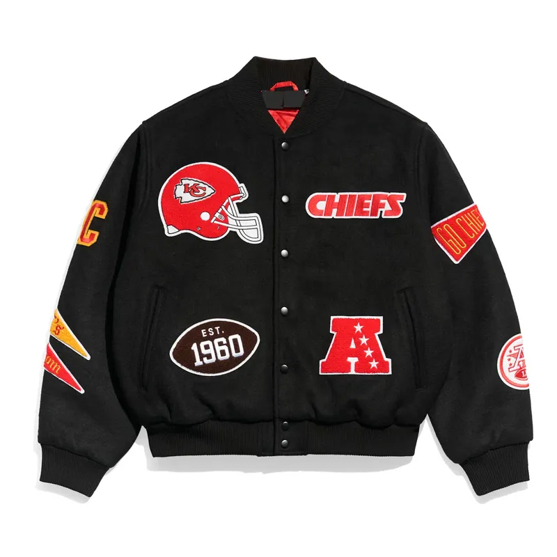 Kansas city chiefs pennant varsity jacket