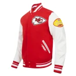 Kansas City Chiefs Old English Wool/Leather Jacket