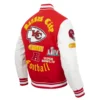 Kansas city chiefs pro standard old english wool and leather varsity jacket 3