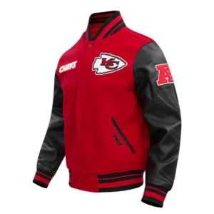 Kansas city chiefs pro standard retro classic wool and leather varsity jacket 1