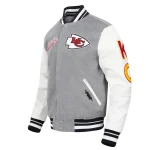 Kansas City Chiefs Script Tail Wool/Leather Jacket