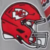 Kansas city chiefs pro standard script tail grey satin varsity jacket 6
