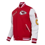 Kansas City Chiefs Script Tail Wool/Leather Jacket