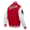 Kansas city chiefs pro standard script tail wool and leather varsity jacket 3