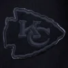 Kansas city chiefs pro standard triple black wool and leather varsity jacket 5