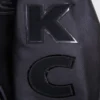 Kansas city chiefs pro standard triple black wool and leather varsity jacket 6