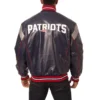 Kansas city chiefs real leather varsity jacket navy 1 1