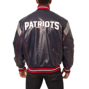 Kansas city chiefs real leather varsity jacket navy 1 1