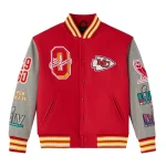 Kansas City Chiefs OVO X NFL Red Wool Varsity Jacket