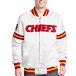 Kansas City Chiefs Scout White Satin Jacket