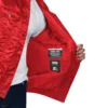 Kansas city chiefs silver tab trucker varsity satin jacket red 3 1