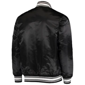 Kansas city chiefs starter locker room black satin varsity jacket 2