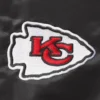 Kansas city chiefs starter locker room black satin varsity jacket 3