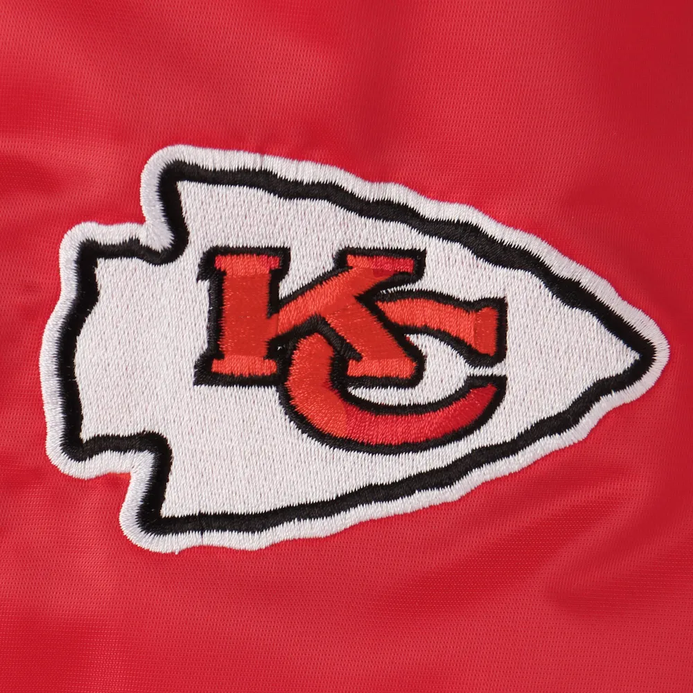 Kansas city chiefs starter locker room red satin varsity jacket 3