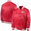 Kansas city chiefs starter locker room red satin varsity jacket 4