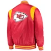 Kansas city chiefs starter prime time twill red satin varsity jacket 2