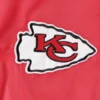 Kansas city chiefs starter prime time twill red satin varsity jacket 3
