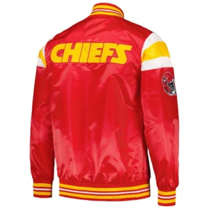 Kansas city chiefs starter red satin varsity jacket 2