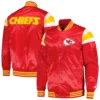 Kansas city chiefs starter red satin varsity jacket 3